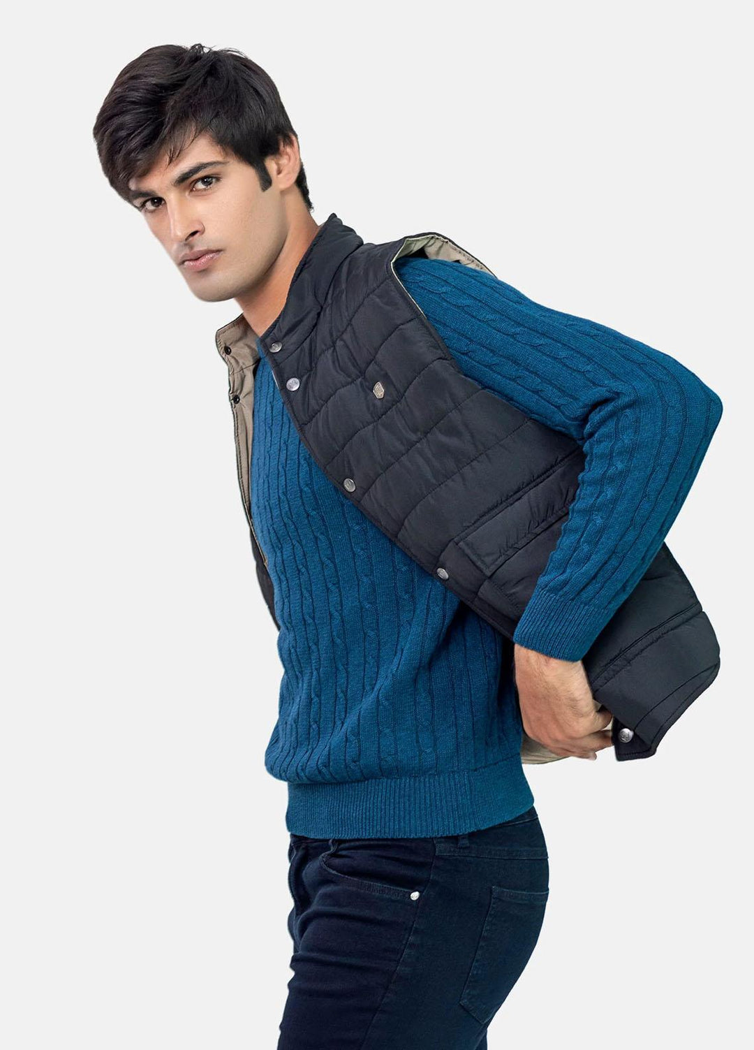 Brumano   Jackets for Men -  BRM-1862 Black Sleeveless Quilted Gilet
