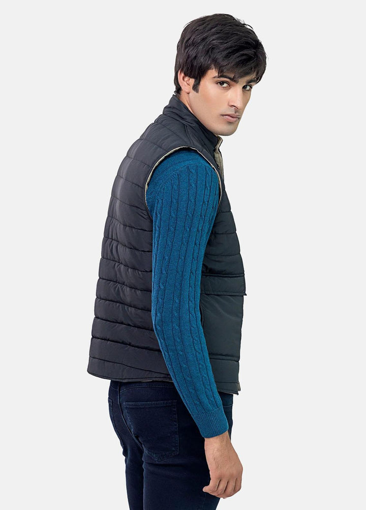 Brumano   Jackets for Men -  BRM-1862 Black Sleeveless Quilted Gilet