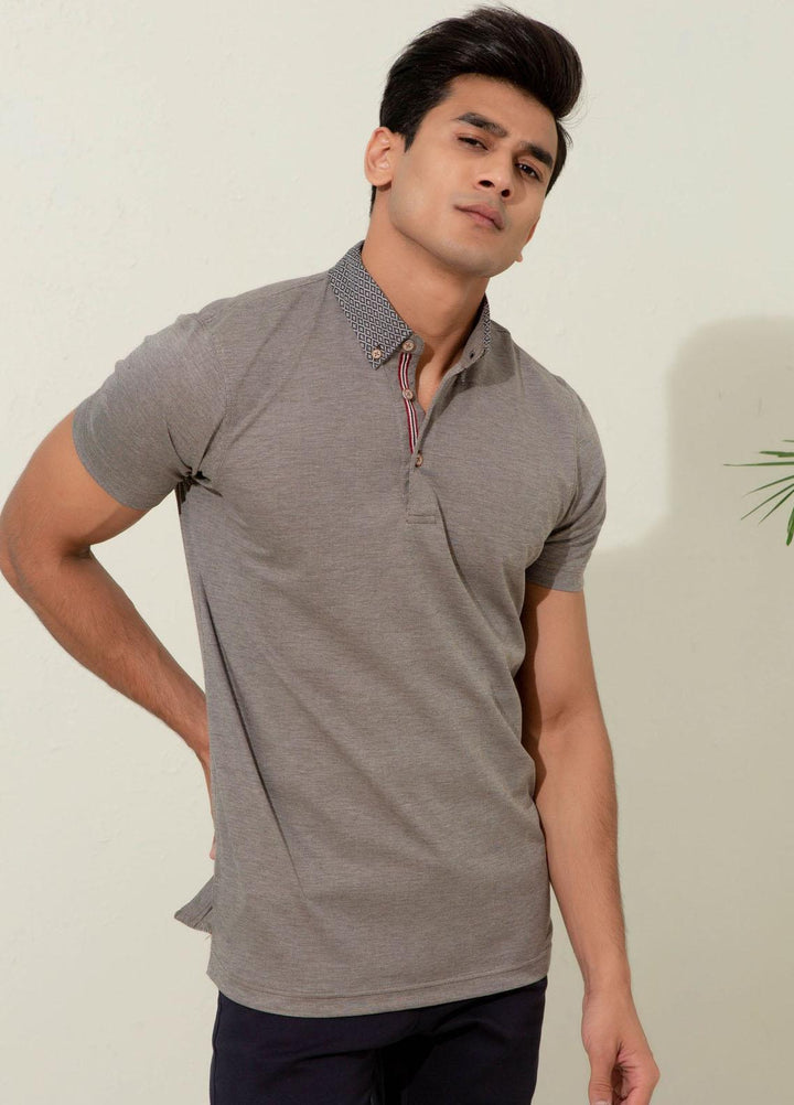 Brumano Cotton Polo T-Shirts for Men -   Brown Pique Silk Blended Mercerized Polo