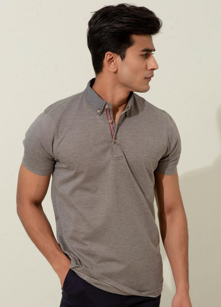Brumano Cotton Polo T-Shirts for Men -   Brown Pique Silk Blended Mercerized Polo