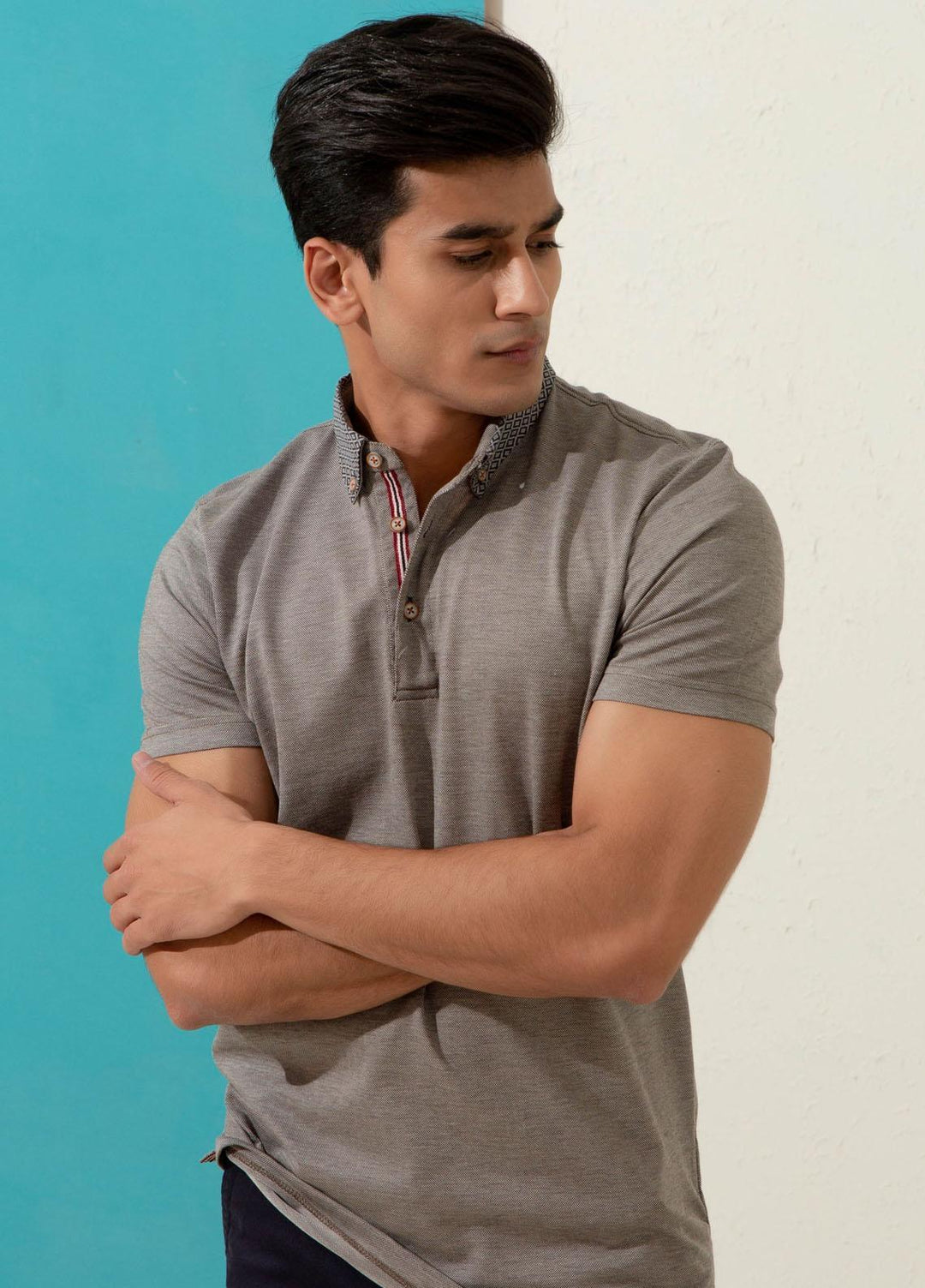 Brumano Cotton Polo T-Shirts for Men -   Brown Pique Silk Blended Mercerized Polo