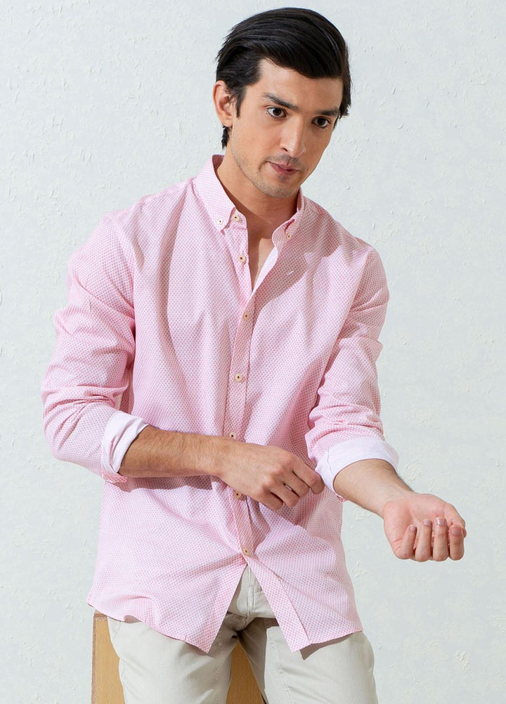 Brumano Cotton Casual Men Shirts -  Pink Floral Printed