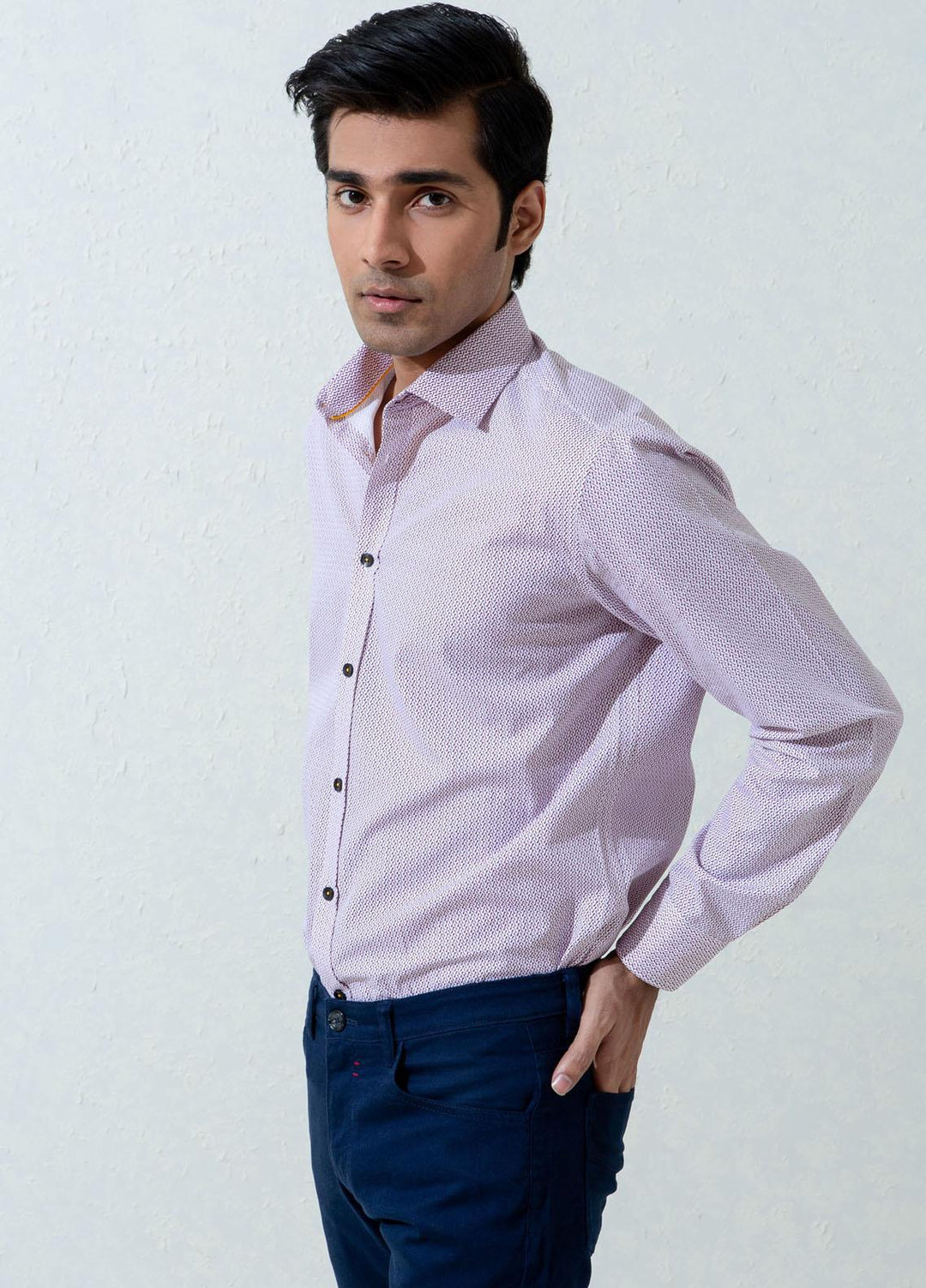 Brumano Cotton Casual Shirts for Men -  Maroon & White Printed