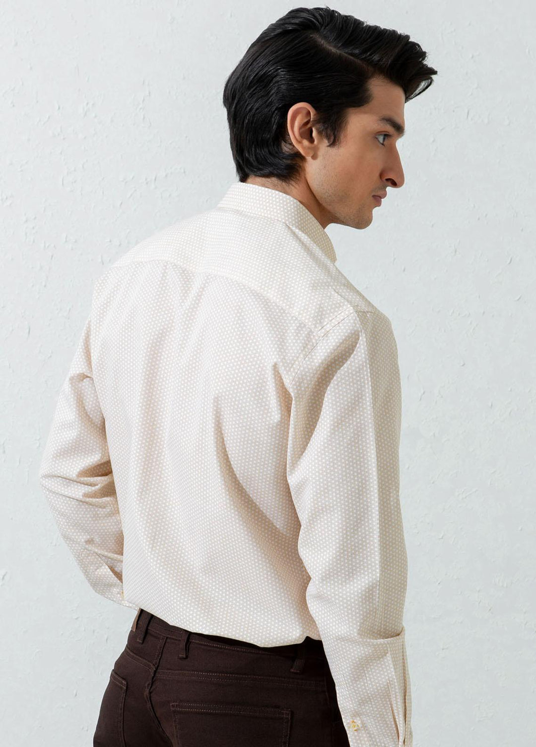 Brumano Cotton Casual Shirts for Men -  Yellow Geo Printed