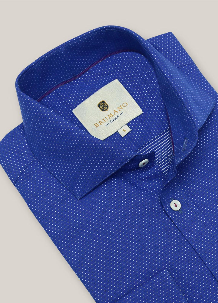 Brumano Cotton Casual Shirts for Men -  1298 Navy Blue