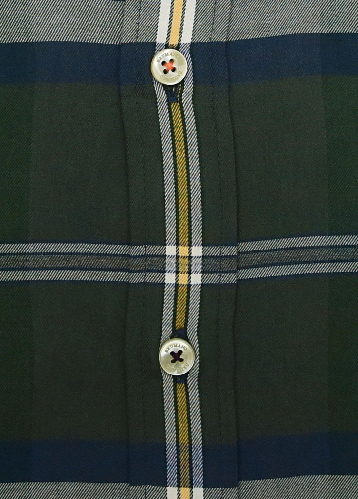 Brumano Cotton Check Men Shirts -  1303 Green Flannel