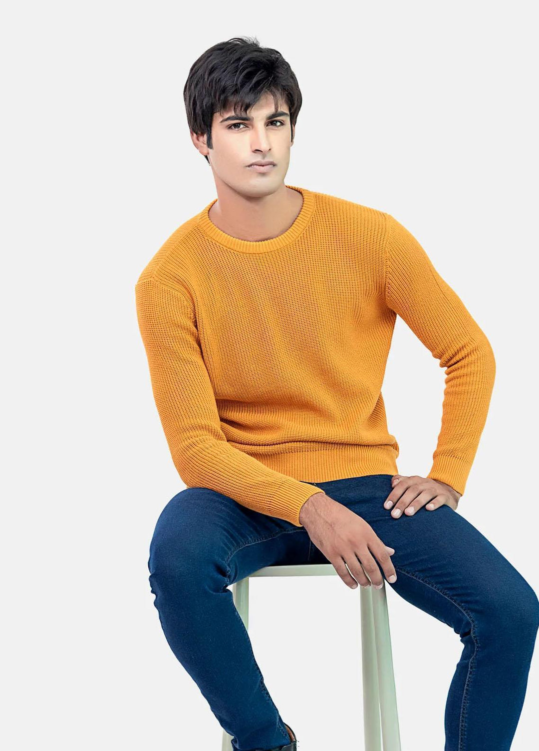 Brumano   Sweaters for Men -  CN-210 Mustard