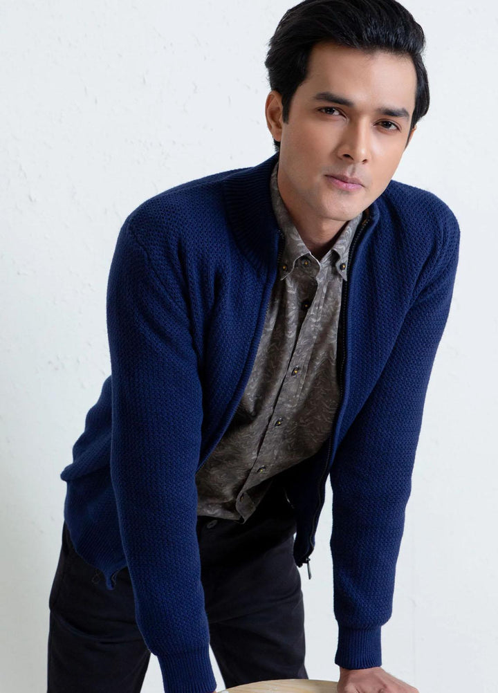 Brumano   Sweaters for Men -  FZ-120 Blue
