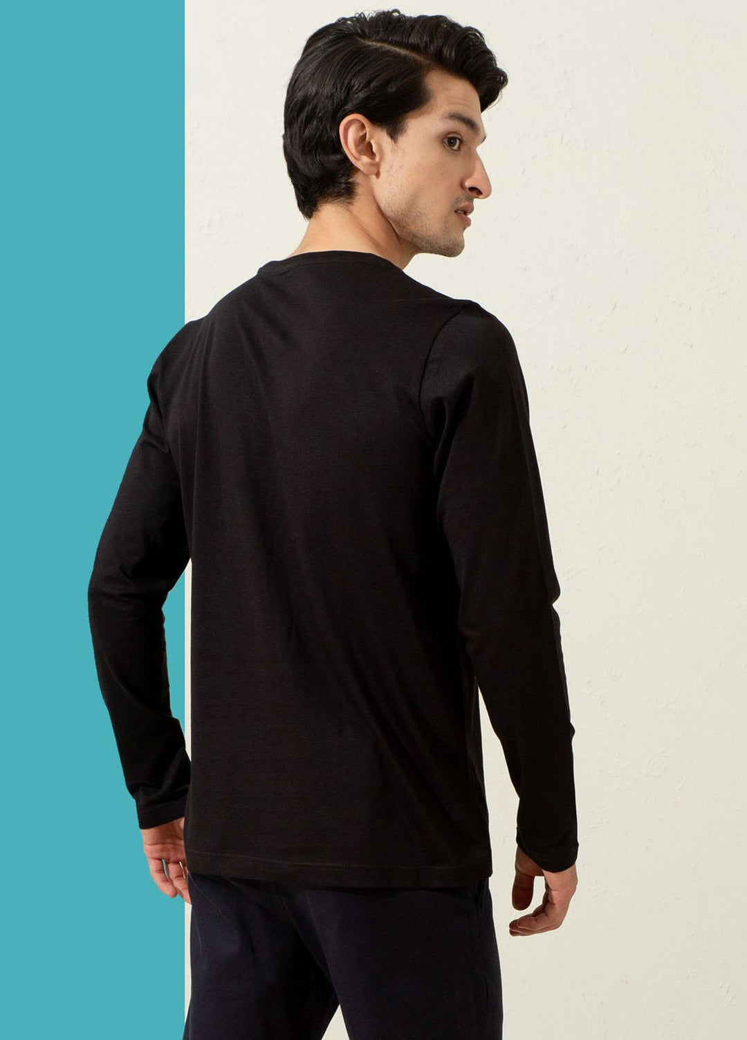 Brumano Cotton Formal T-Shirts for Men -  Black Crew Neck T-Shirt