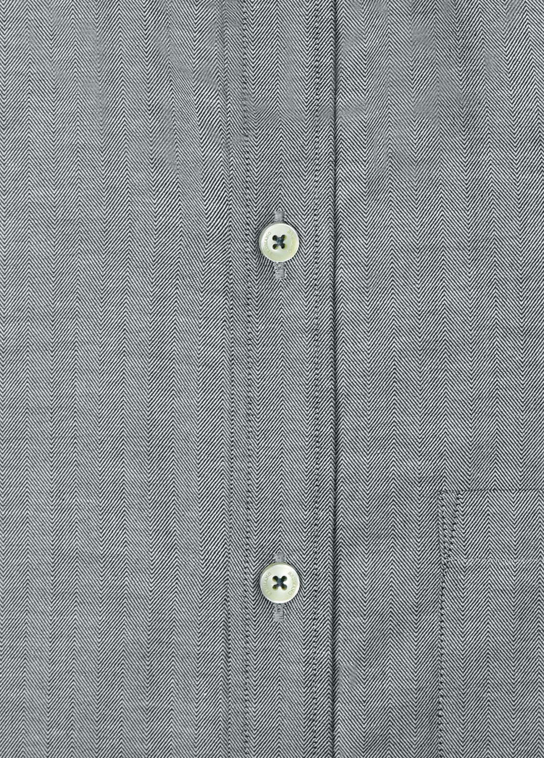 Brumano Cotton  Shirts for Men -  Grey Herringbone Pattern Formal Shirt BRM-1413