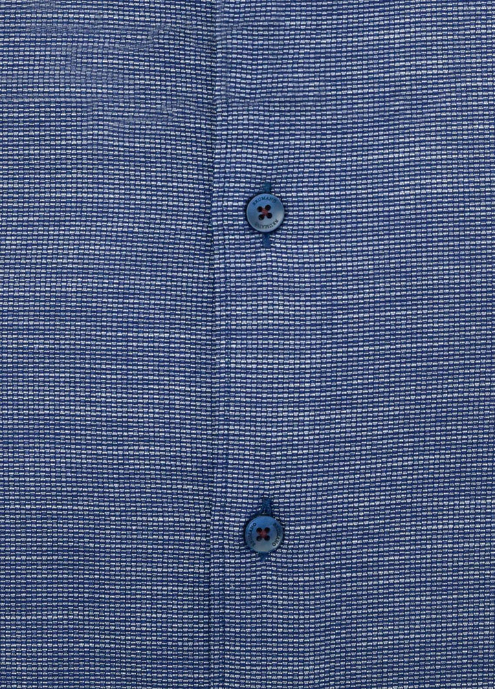 Brumano Cotton  Shirts for Men -  Blue & White Dobby Formal Shirt BRM-1428