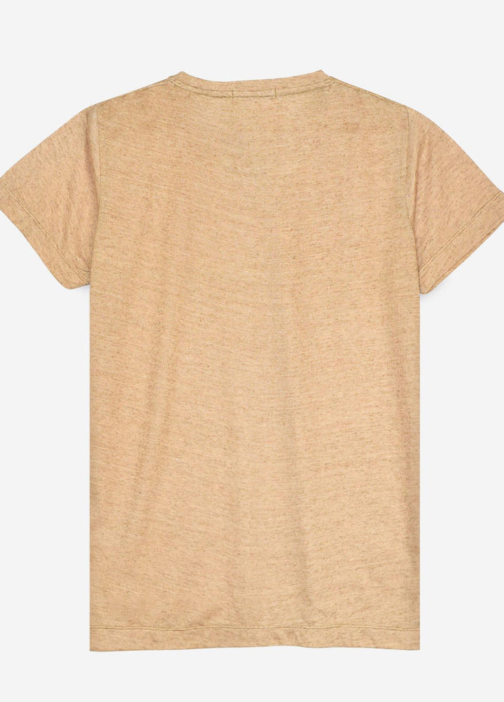 Brumano Polyester  T-Shirt for Men -  Mustard Light Weight V-Neck T-Shirt BRM-1598