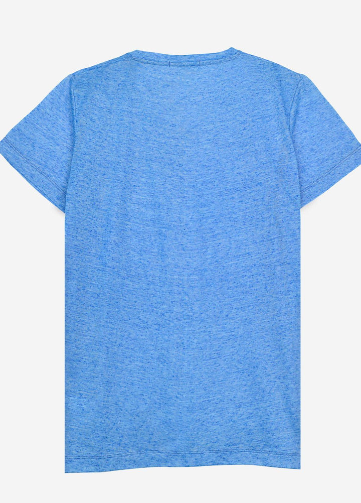 Brumano Polyester  T-Shirt for Men -  Royal Blue Light Weight V-Neck T-Shirt BRM-1599