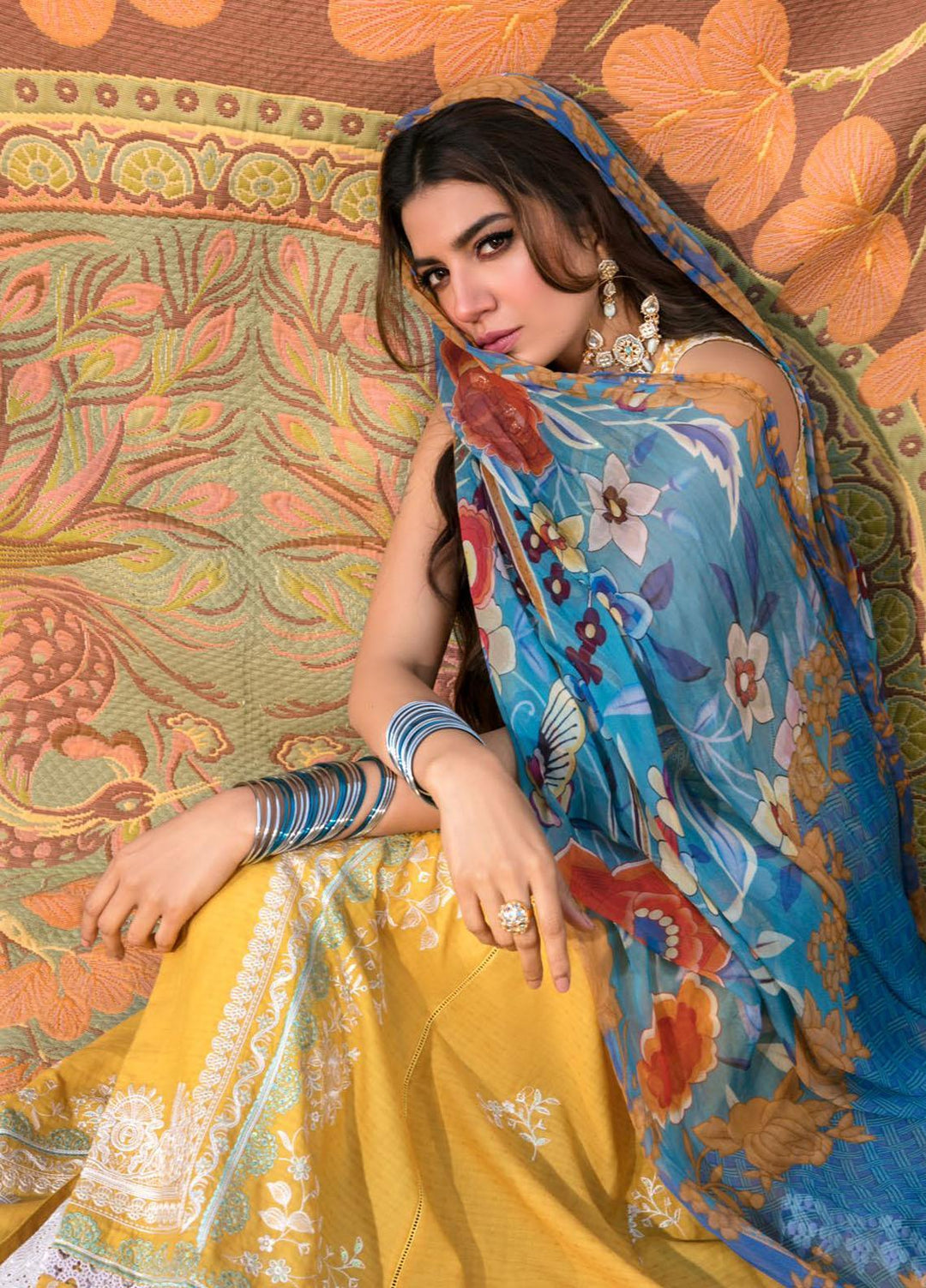 Bulbul By Saira Rizwan Embroidered Dobby Suits Unstitched 3 Piece SR22B SR-04 NARGIS - Summer Collection