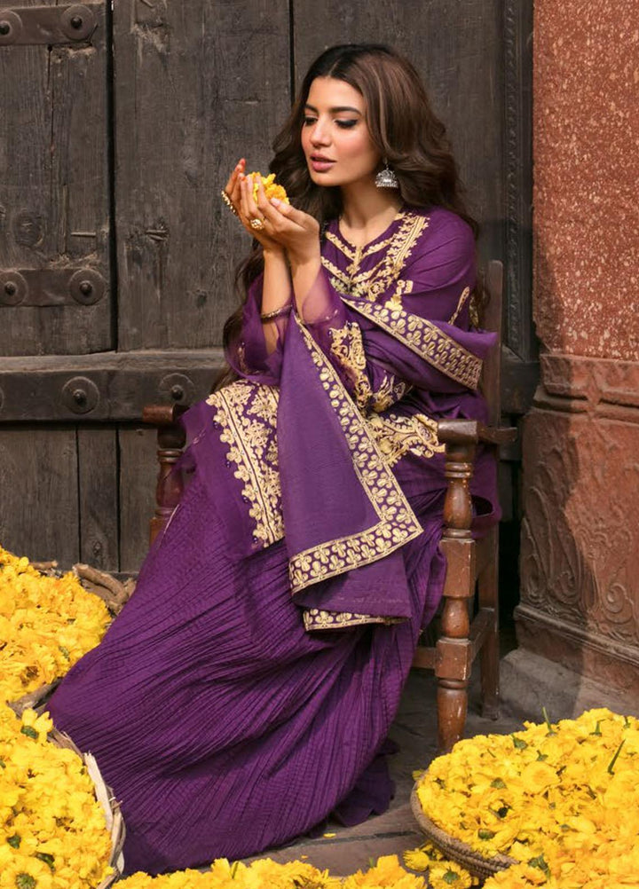 Bulbul By Saira Rizwan Embroidered Dobby Suits Unstitched 3 Piece SR22B SR-05 RANI - Summer Collection