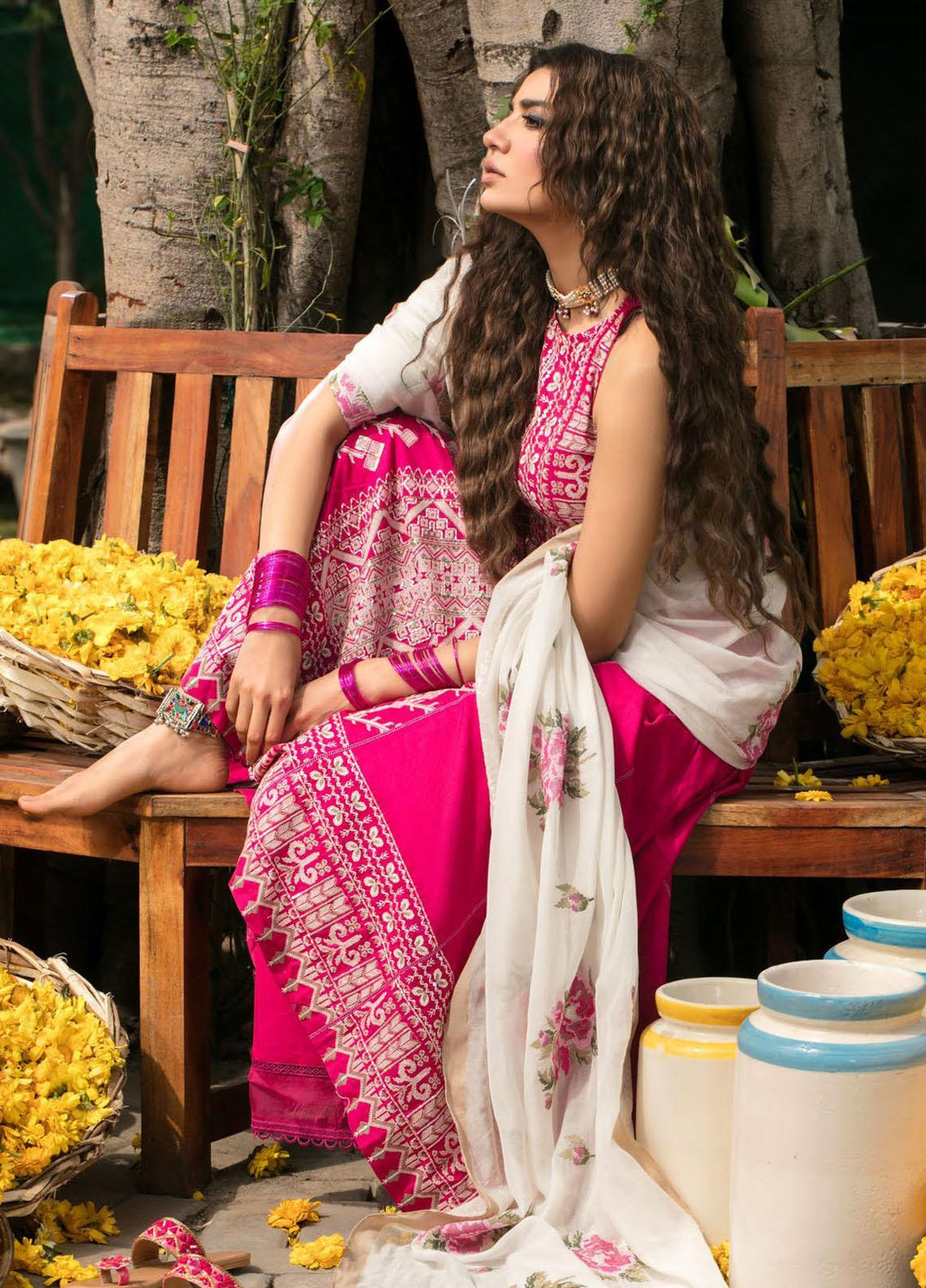 Bulbul By Saira Rizwan Embroidered Dobby Suits Unstitched 3 Piece SR22B SR-08 MORNI - Summer Collection