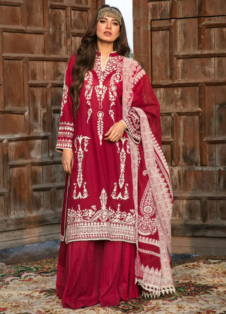 Bulbul By Saira Rizwan Embroidered Lawn Suits Unstitched 3 Piece SR22B SR-11 GHULAAB - Summer Collection