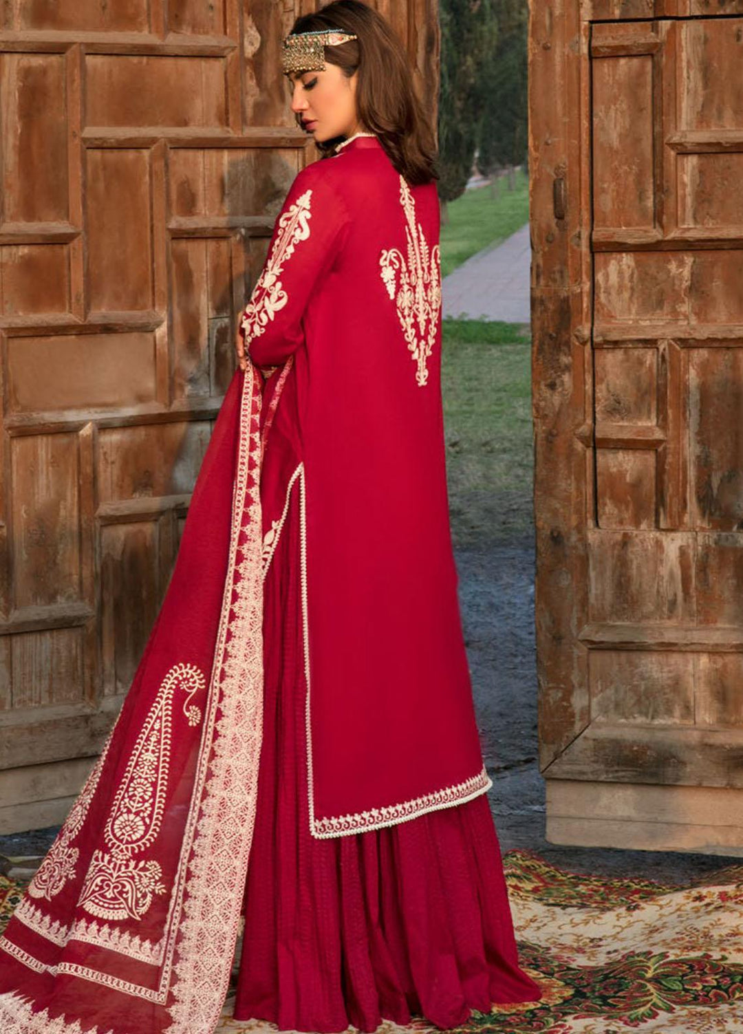 Bulbul By Saira Rizwan Embroidered Lawn Suits Unstitched 3 Piece SR22B SR-11 GHULAAB - Summer Collection