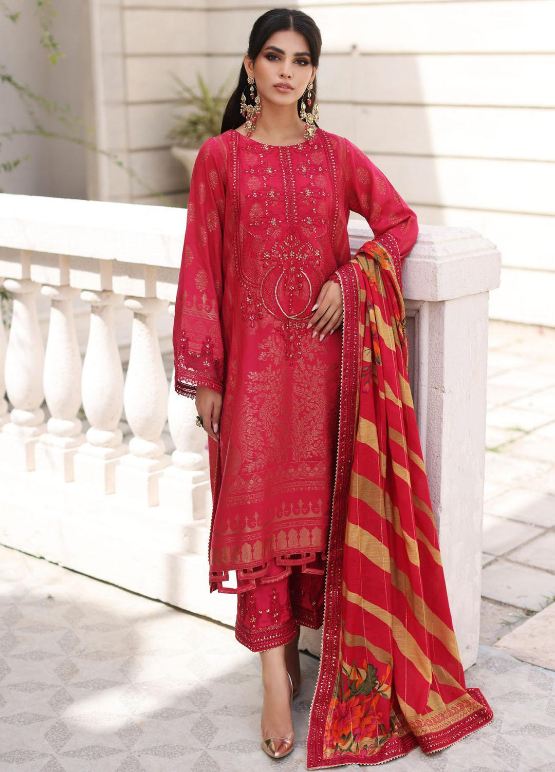 Bunti By Charizma Embroidered Jacquard Suits Unstitched 3 Piece CRZ23BN CB3-02 - Winter Collection