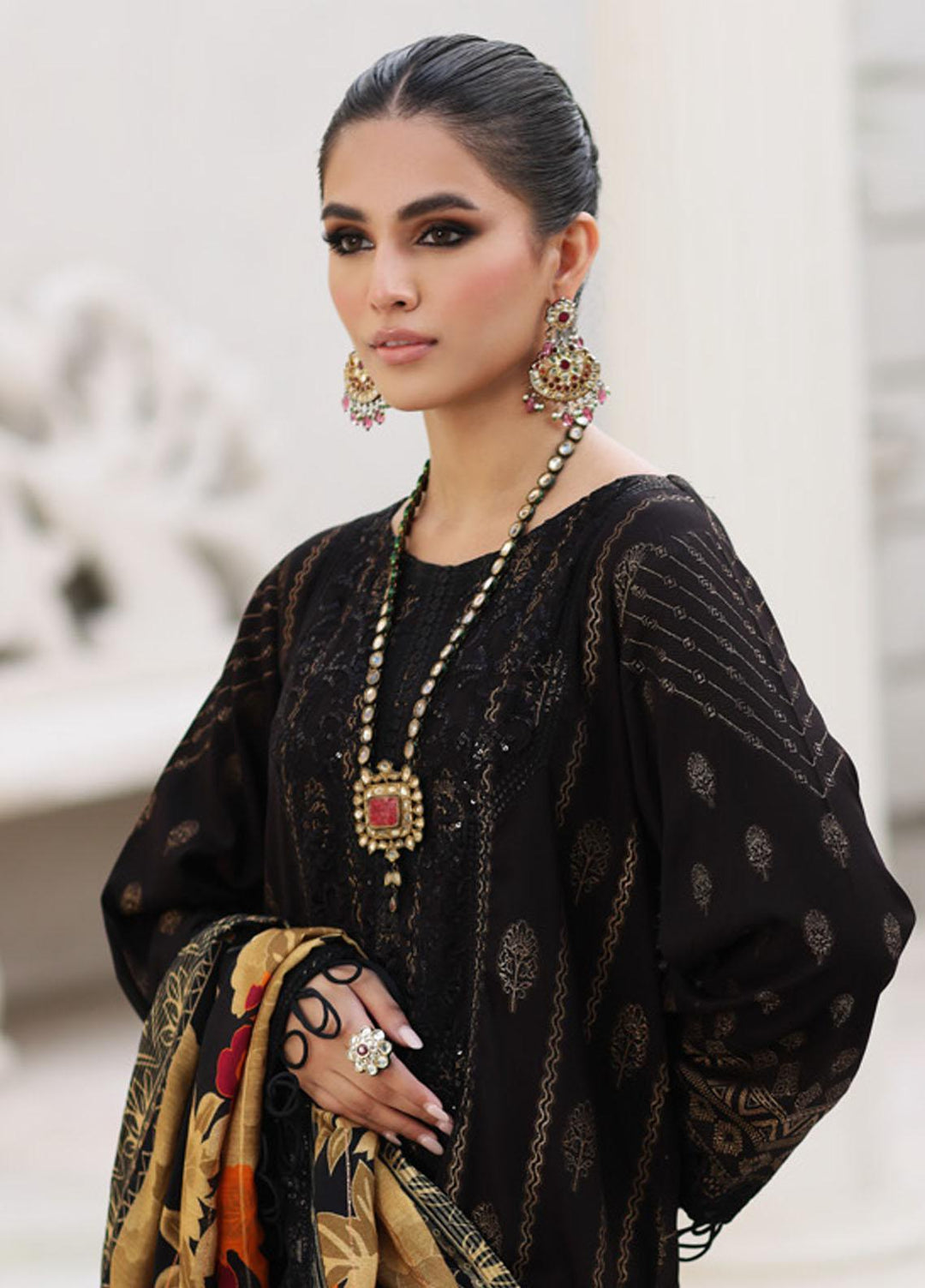 Bunti By Charizma Embroidered Jacquard Suits Unstitched 3 Piece CRZ23BN CB3-06 - Winter Collection