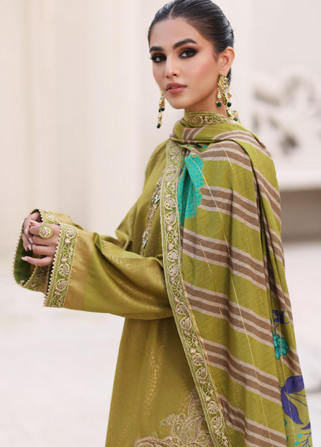 Bunti By Charizma Embroidered Jacquard Suits Unstitched 3 Piece CRZ23BN CB3-07 - Winter Collection