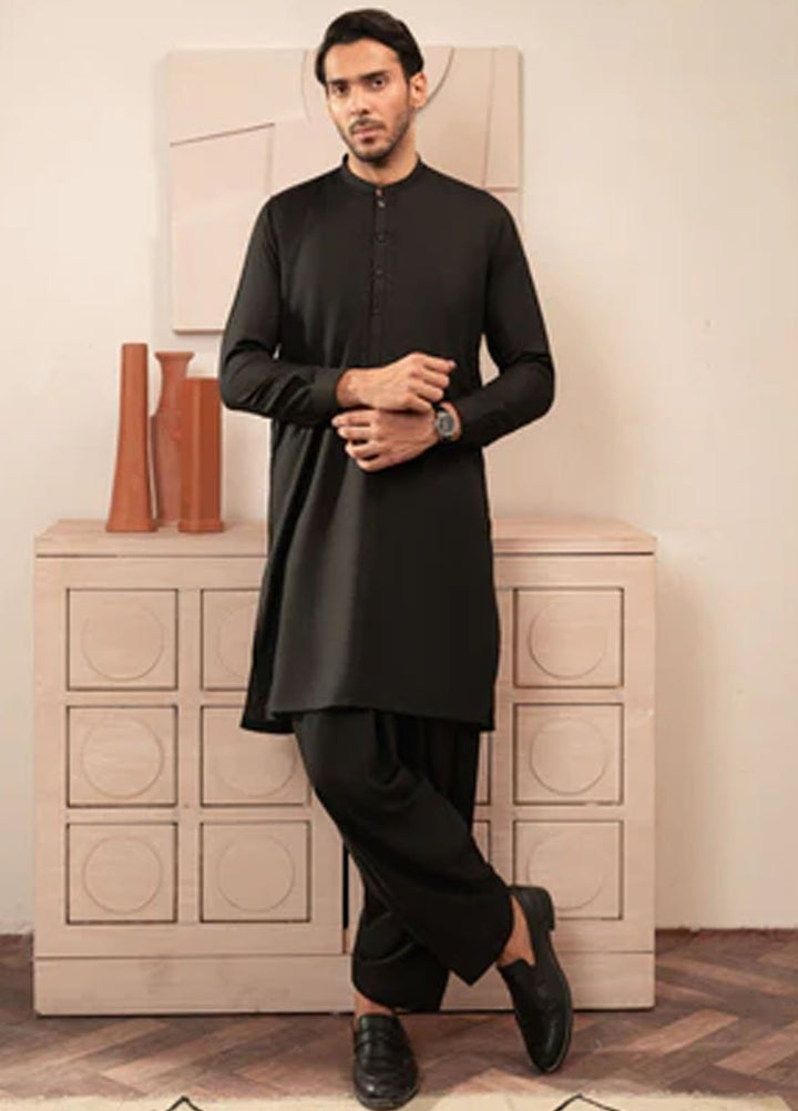 Buraq Pret Plain Wash N Wear Kurta Shalwar Elhan