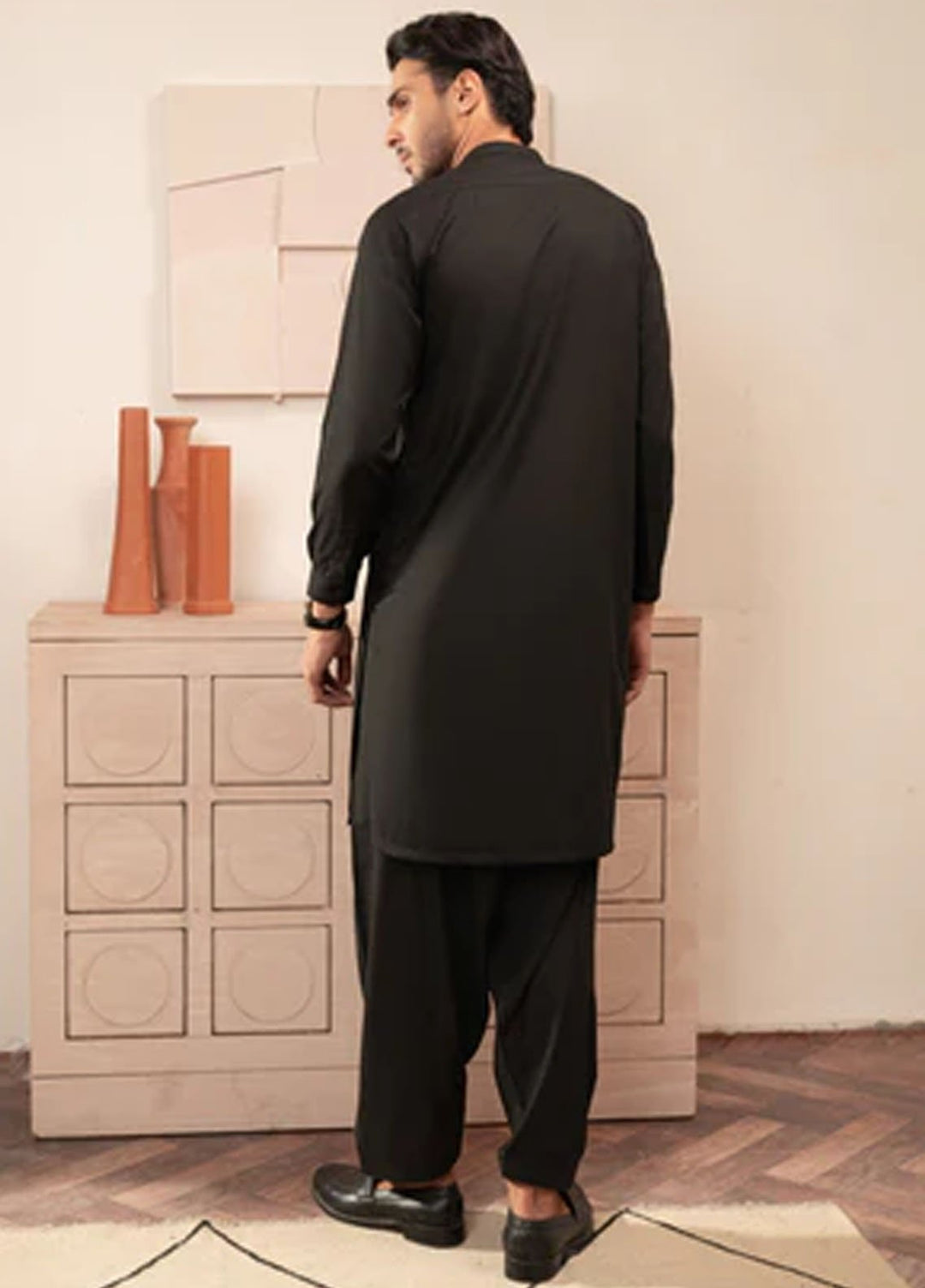 Buraq Pret Plain Wash N Wear Kurta Shalwar Elhan