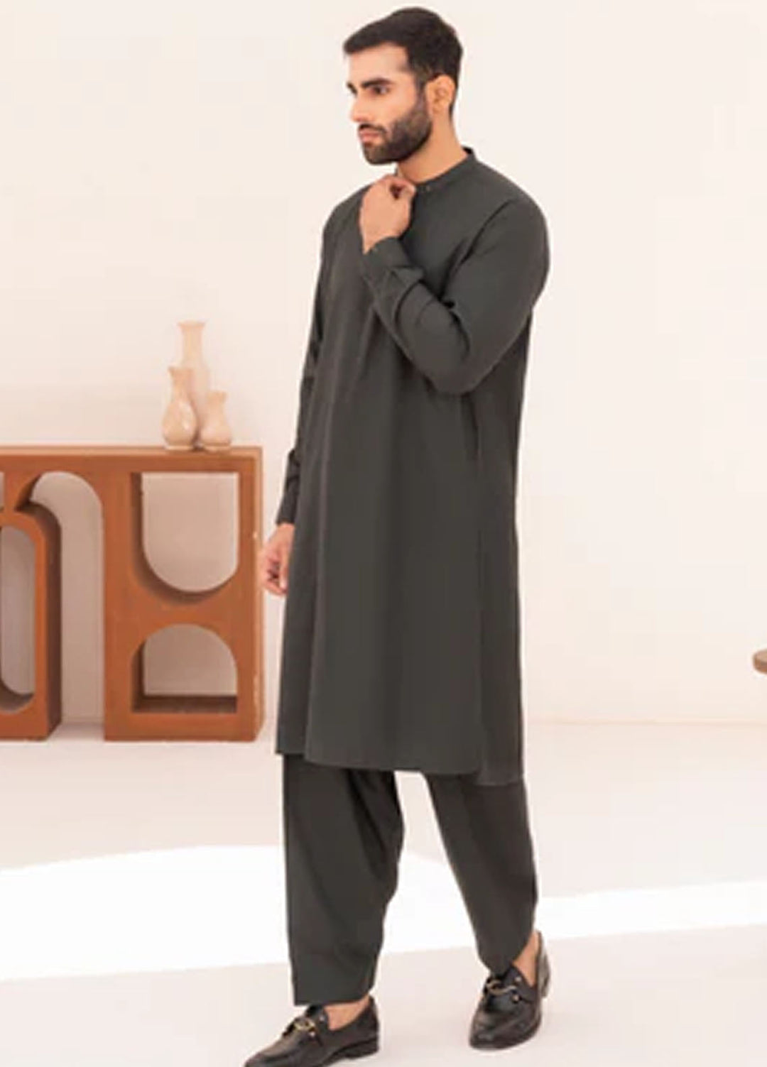 Buraq Pret Plain Wash N Wear Kurta Shalwar Meherban
