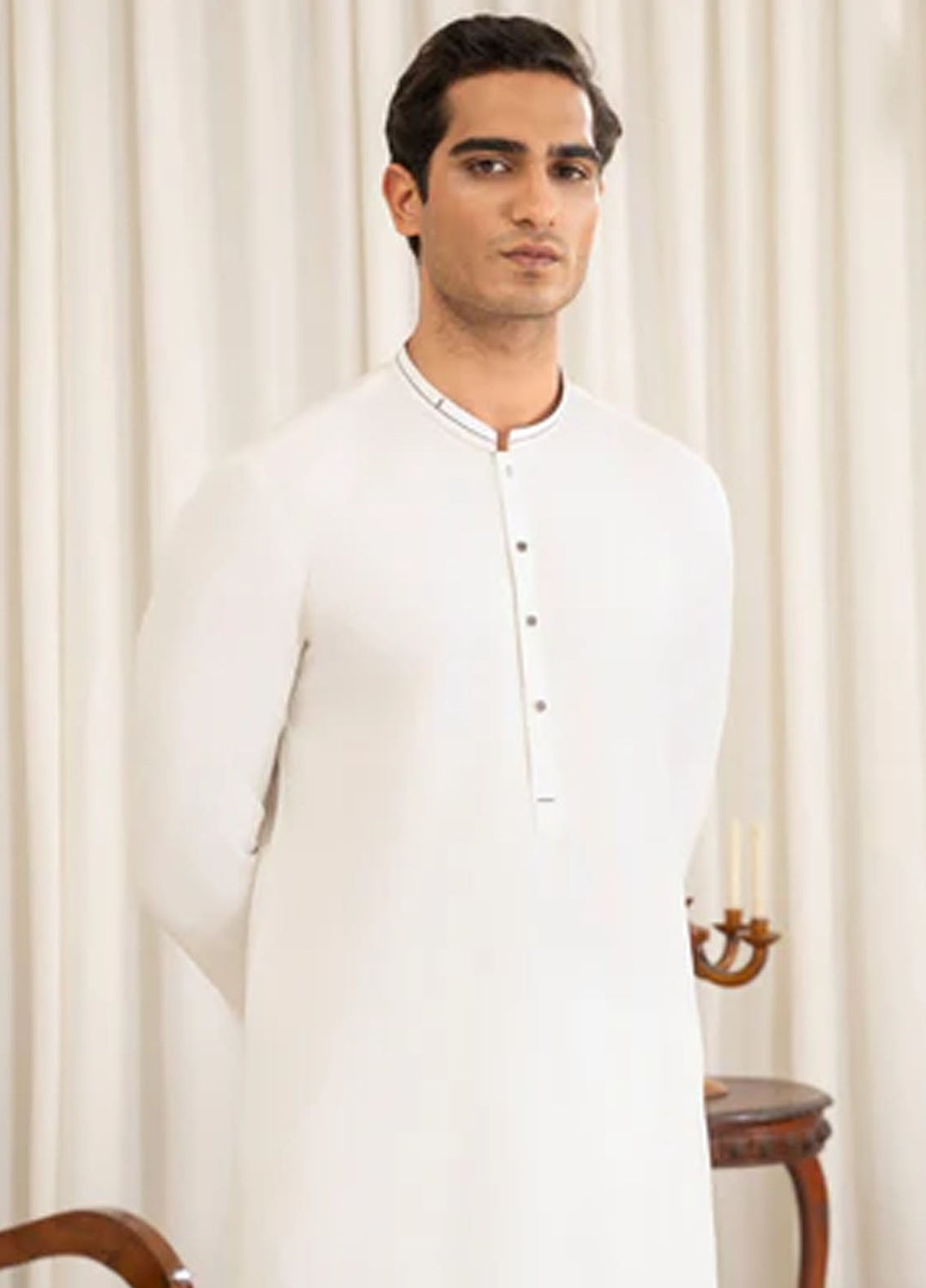 Buraq Pret Plain Wash N Wear Kurta Shalwar Muslih