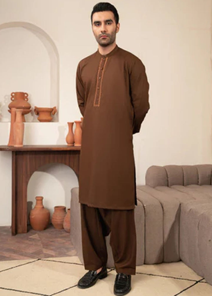Buraq Pret Plain Wash N Wear Kurta Shalwar Rustam