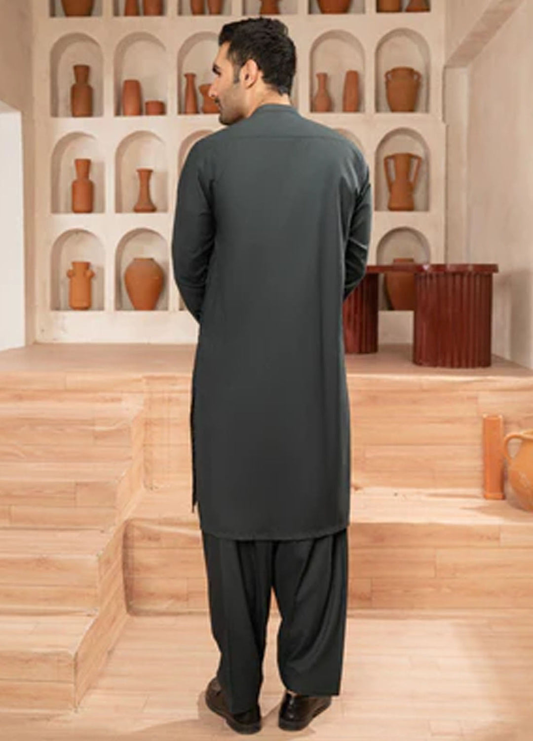 Buraq Pret Plain Wash N Wear Kurta Shalwar Sultan-e-Misaq
