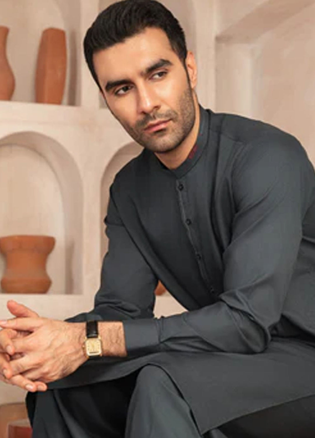 Buraq Pret Plain Wash N Wear Kurta Shalwar Sultan-e-Misaq