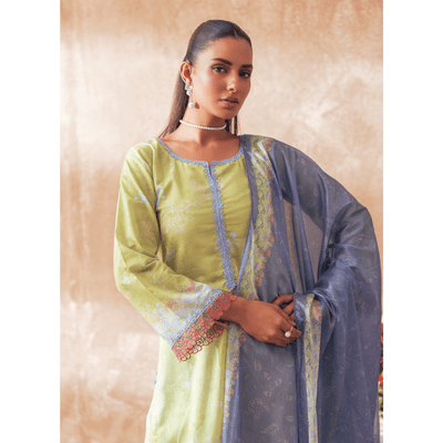 Liyana by Mashra RTW Printed Lawn 3 Piece Suit Butterfly Green Casual Collection