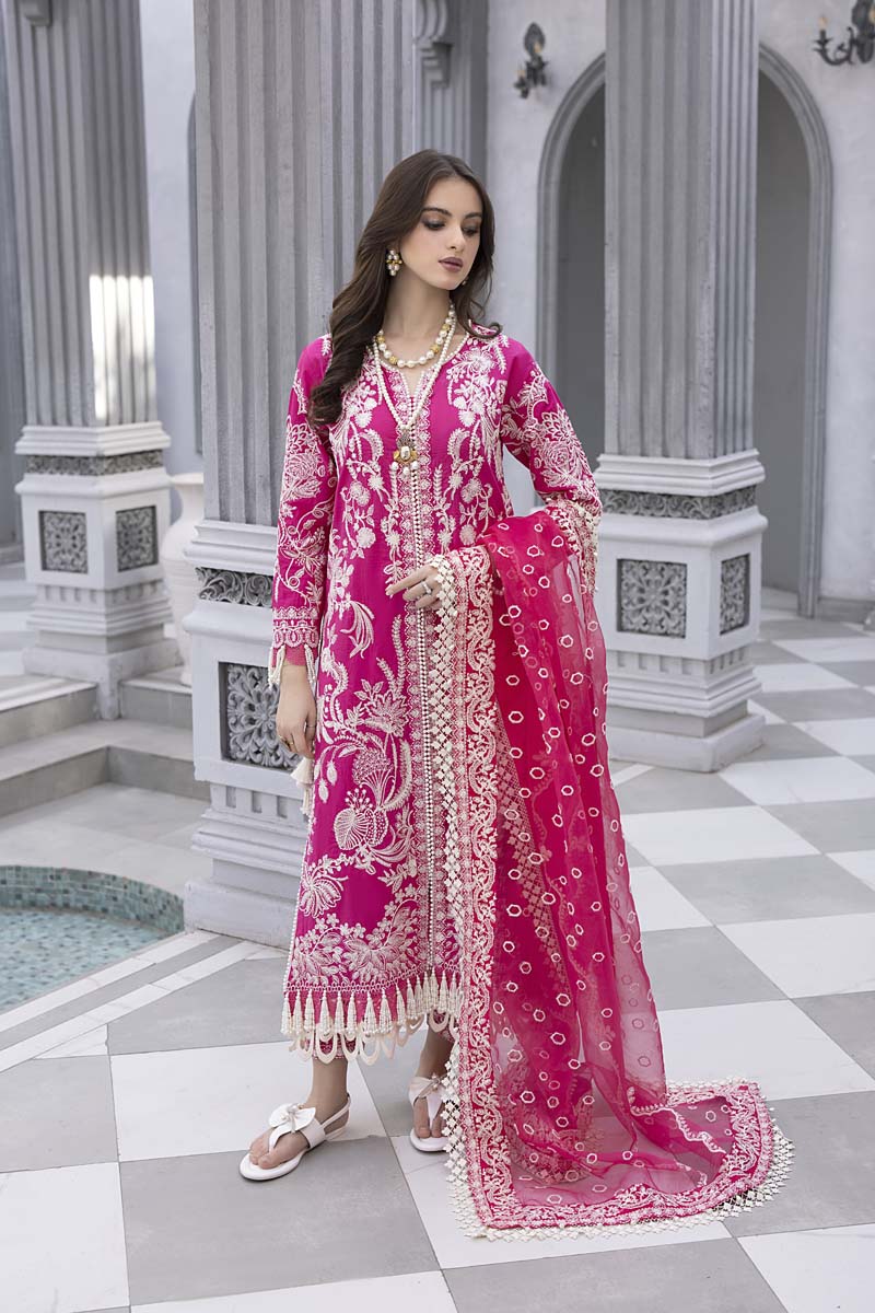 Husn E Adaa by Maham Sultan Unstitched Embroidered Lawn 3 Piece Suit MS26UHA Mahpari - Lawn Collection