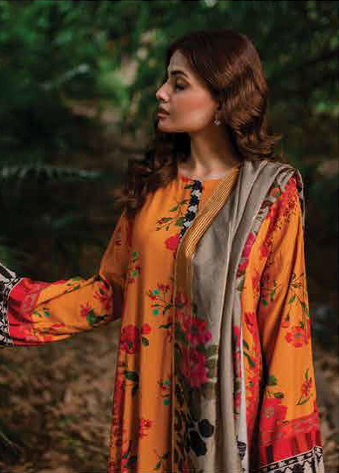 C Print by Charizma Printed Linen  Suits Unstitched 3 Piece CRZ23LN CPW-04 - Formal Collection