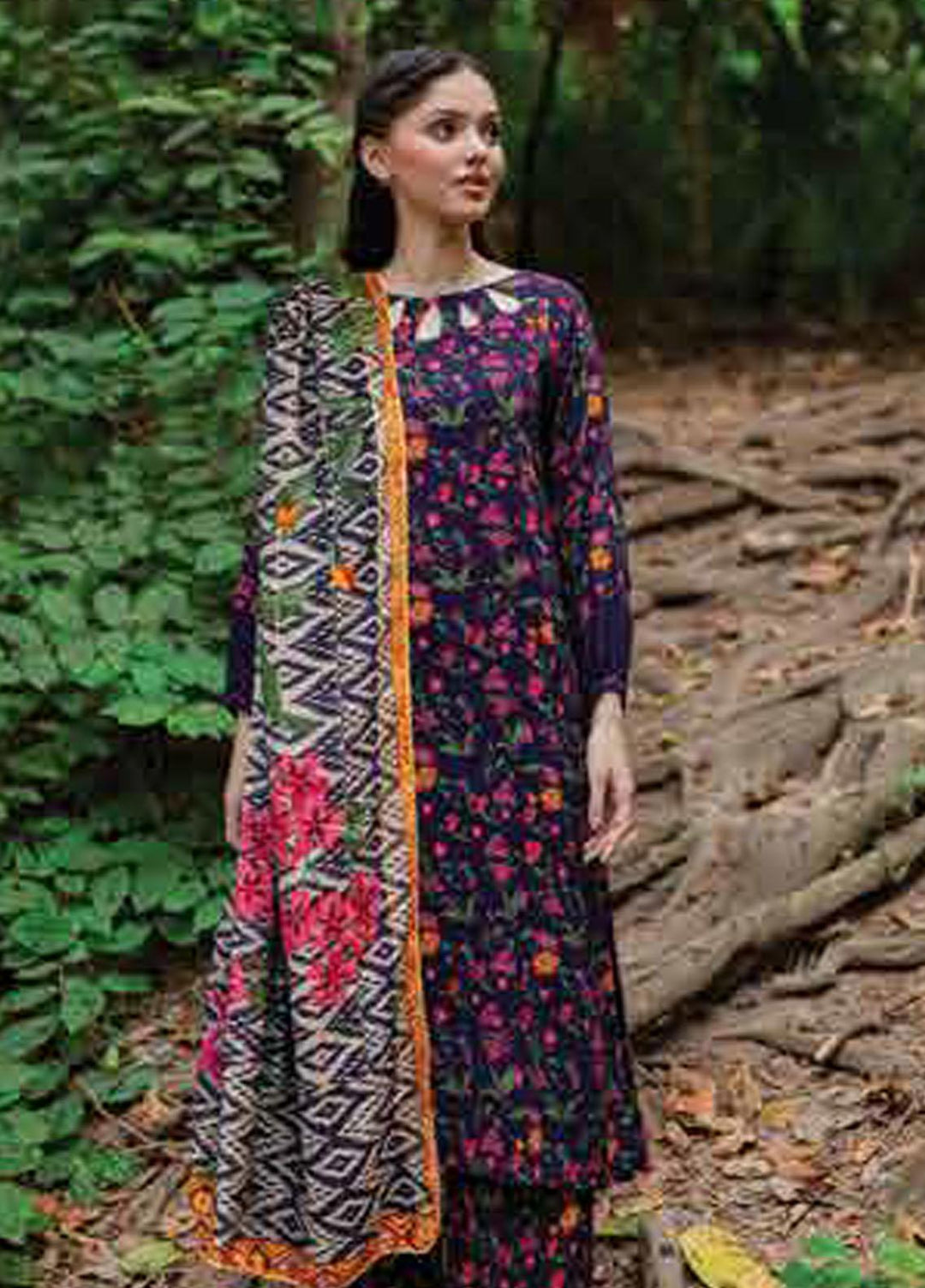 C Print by Charizma Printed Linen  Suits Unstitched 3 Piece CRZ23LN CPW-07 - Formal Collection