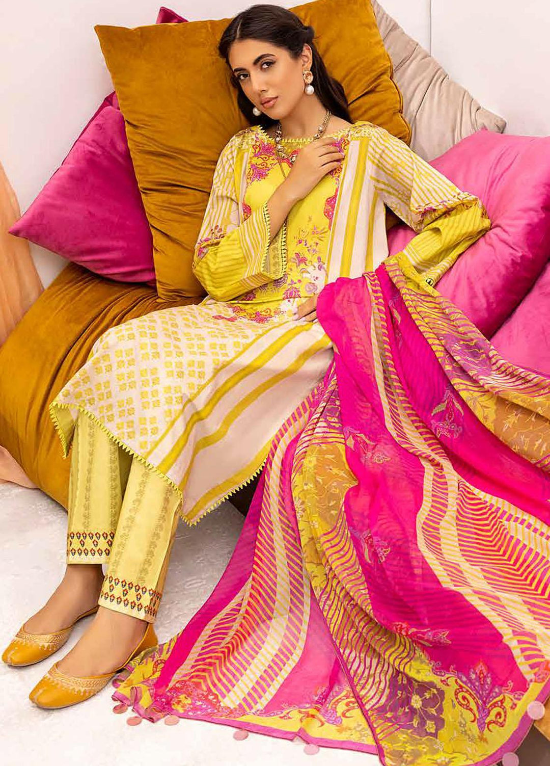 C-Prints By Charizma Printed Lawn Suits Unstitched 3 Piece CRZ22CPL CP-44 - Summer Collection