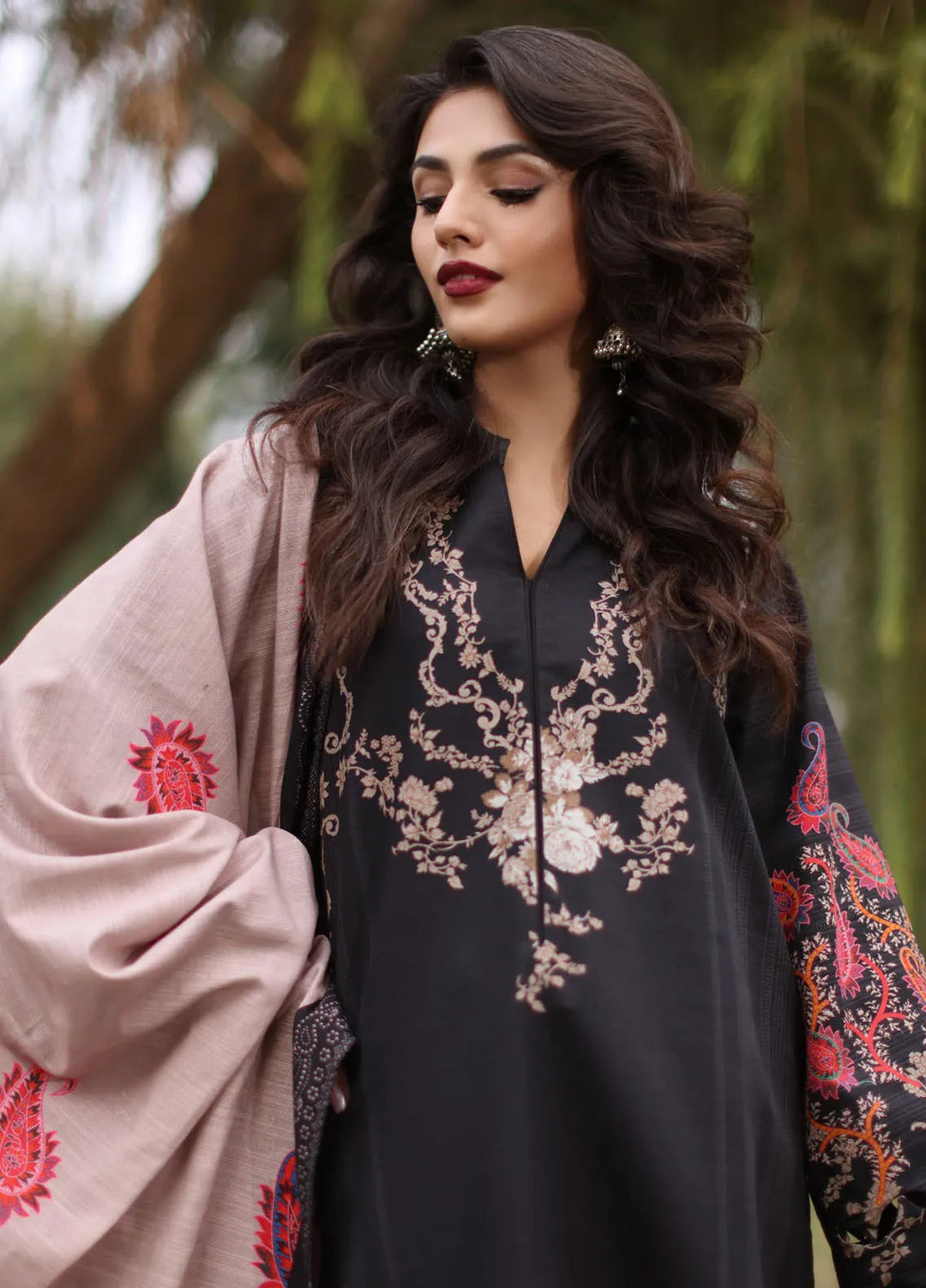 C Prints by Charizma Printed Khaddar Suit Unstitched 3 Piece CRZ24C2 CPW4-09 - Winter Collection