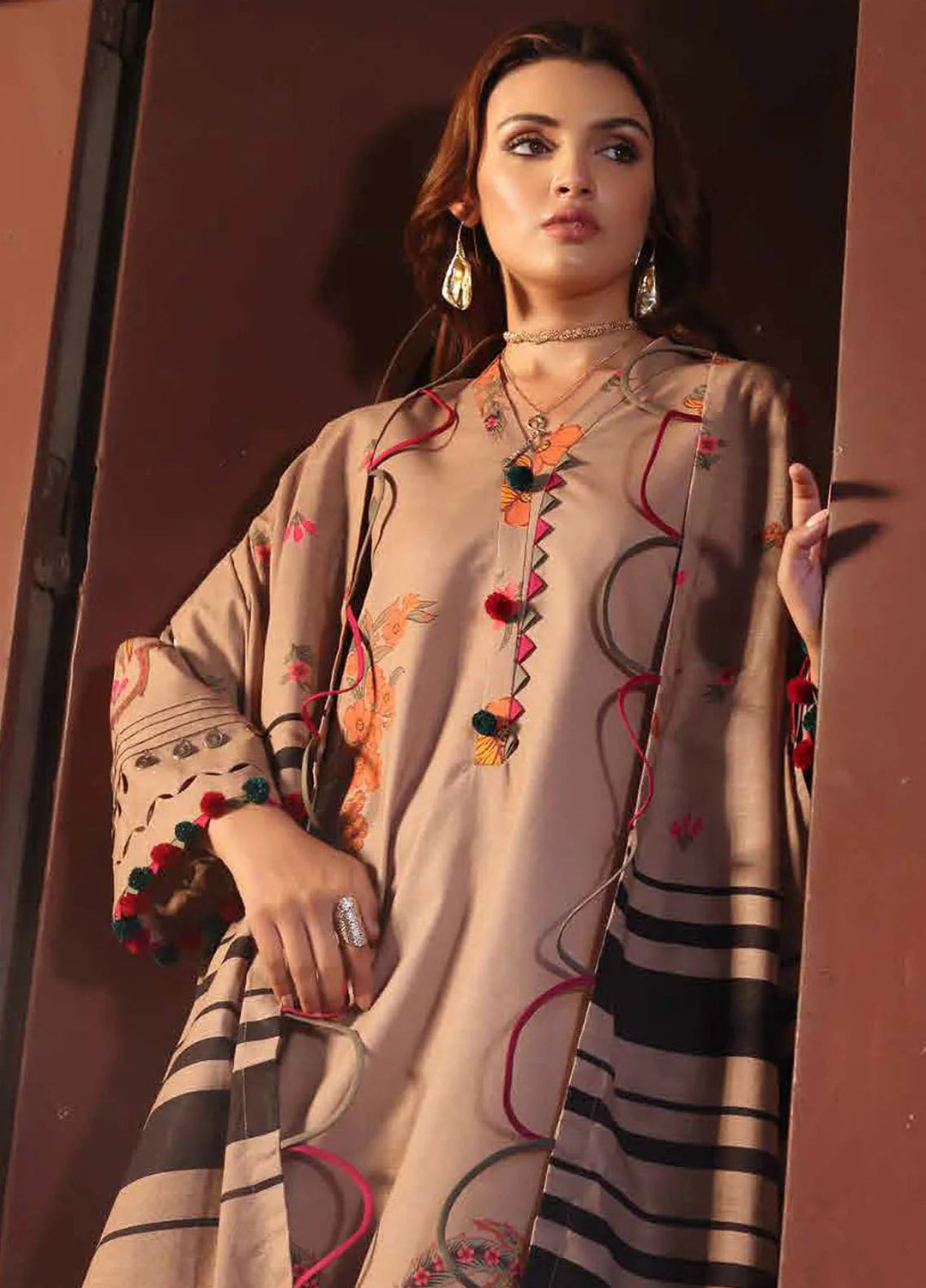 C Prints By Charizma Printed Khaddar Suit Unstitched 3 Piece CRZ24PW CPW4-01 - Winter Collection