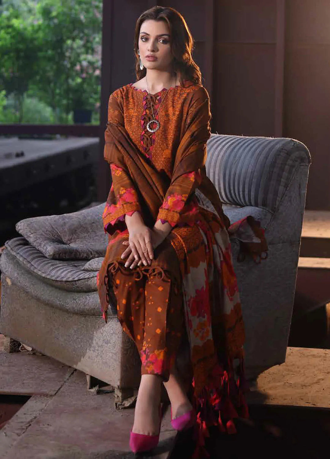 C Prints By Charizma Printed Khaddar Suit Unstitched 3 Piece CRZ24PW CPW4-07 - Winter Collection