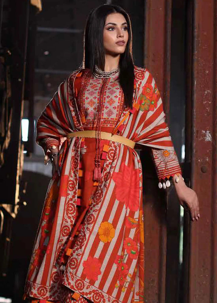 C Prints By Charizma Printed Khaddar Suit Unstitched 3 Piece CRZ24PW CPW4-08 - Winter Collection