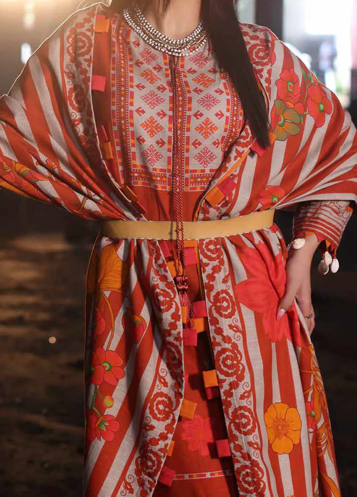 C Prints By Charizma Printed Khaddar Suit Unstitched 3 Piece CRZ24PW CPW4-08 - Winter Collection