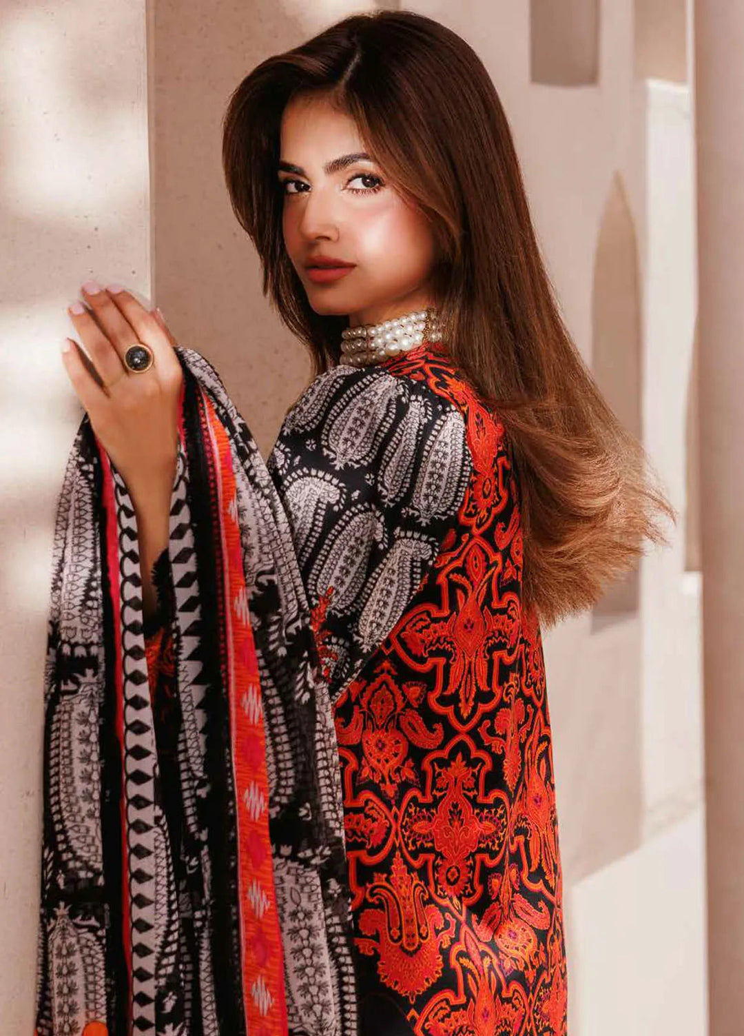 C Prints By Charizma Printed Lawn Suit Unstitched 3 Piece CRZ24B CP4-60 - Summer Collection