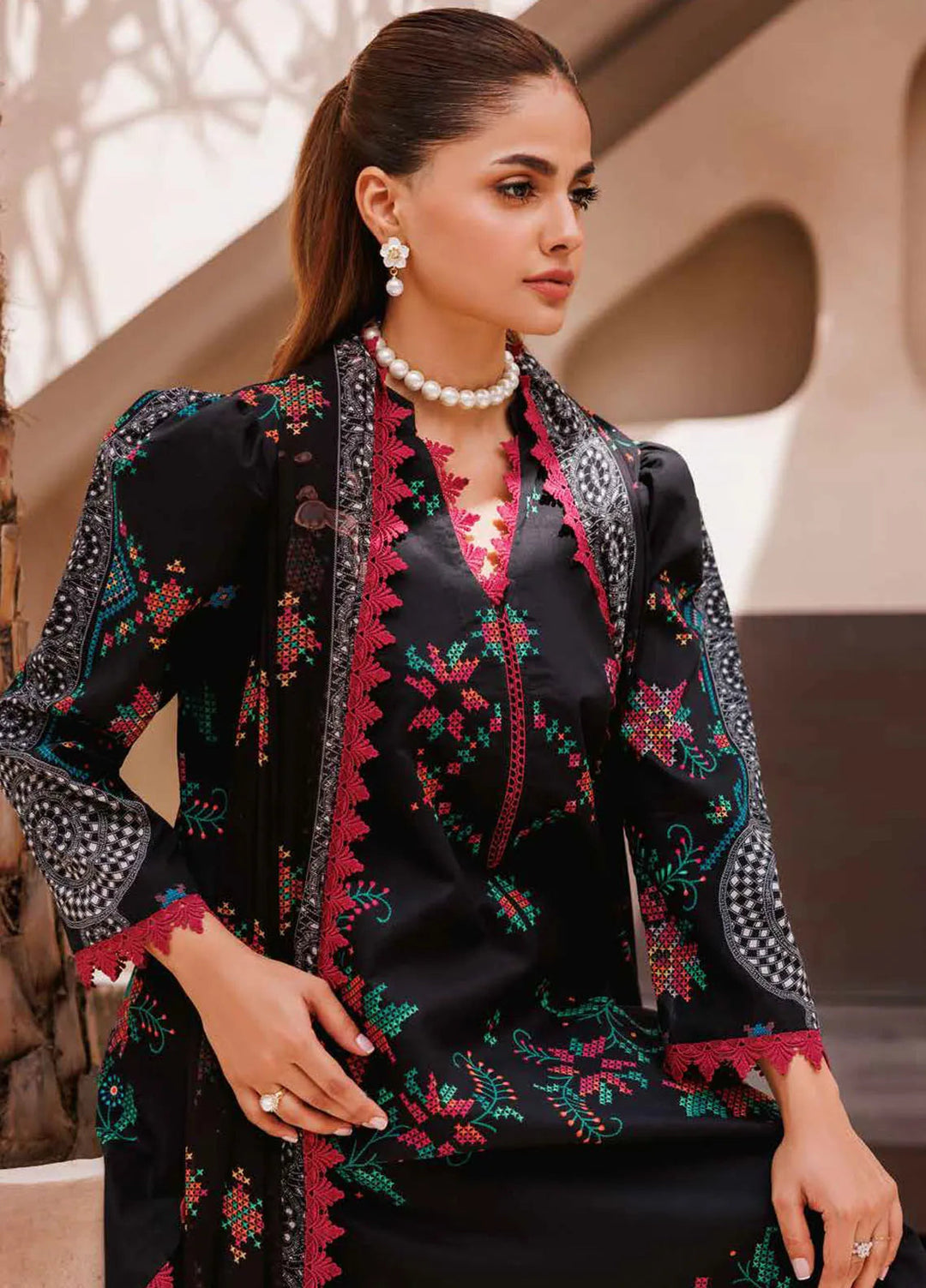 C Prints By Charizma Printed Lawn Suit Unstitched 3 Piece CRZ24B CP4-65 - Summer Collection