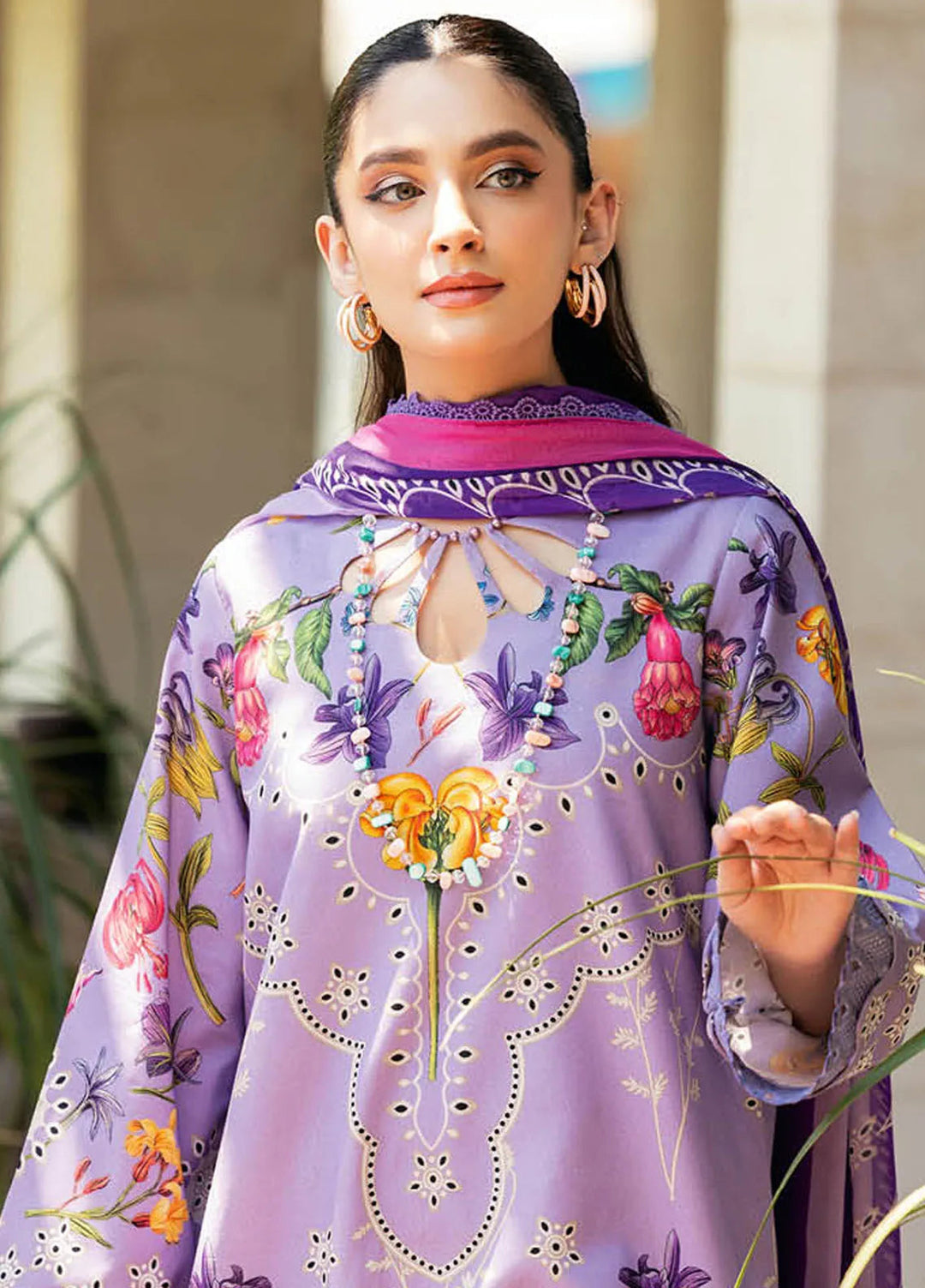 C-Prints By Charizma Printed Lawn Suit Unstitched 3 Piece CRZ24CP-5 CP4-40 - Summer Collection