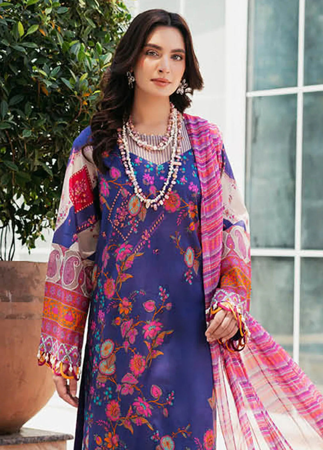 C-Prints By Charizma Printed Lawn Suit Unstitched 3 Piece CRZ24CP-5 CP4-42 - Summer Collection