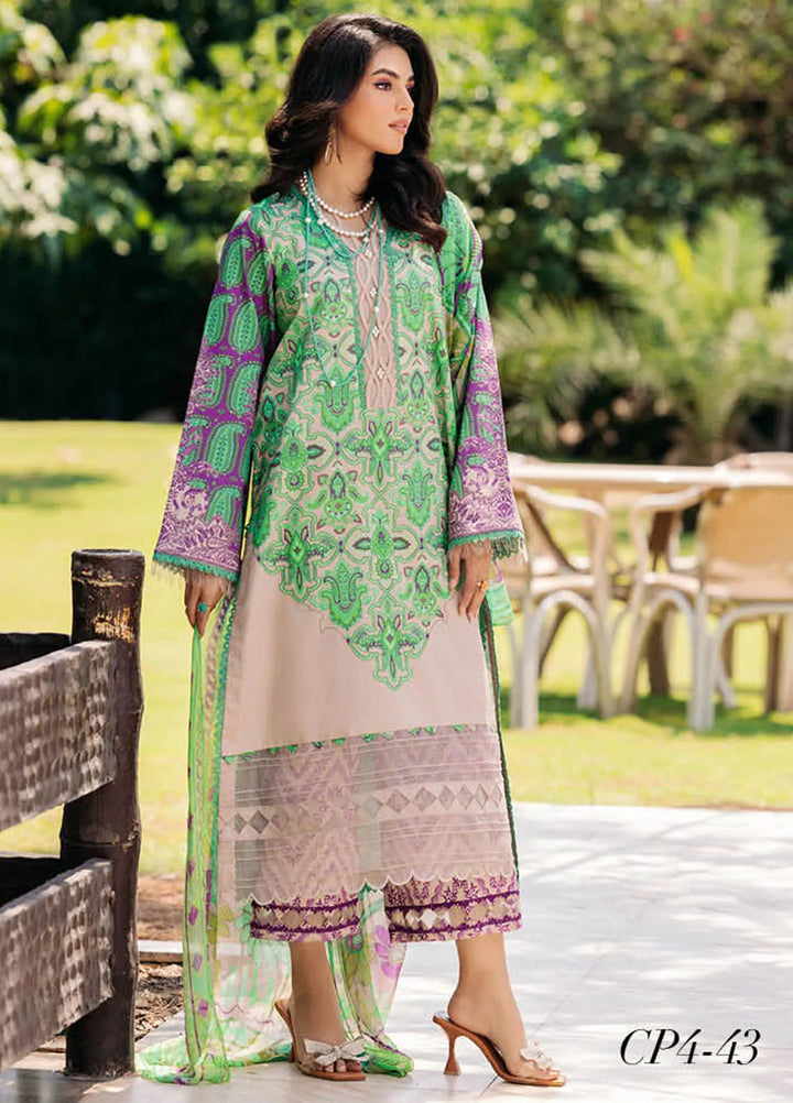 C-Prints By Charizma Printed Lawn Suit Unstitched 3 Piece CRZ24CP-5 CP4-43 - Summer Collection