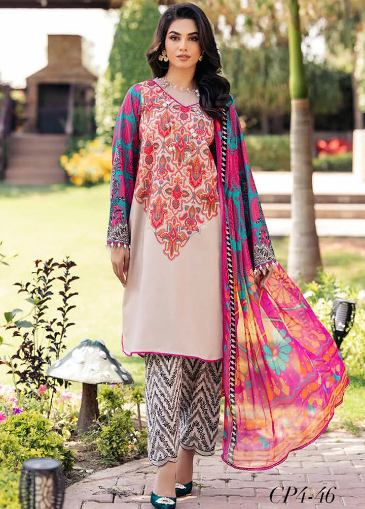 C-Prints By Charizma Printed Lawn Suit Unstitched 3 Piece CRZ24CP-5 CP4-46 - Summer Collection