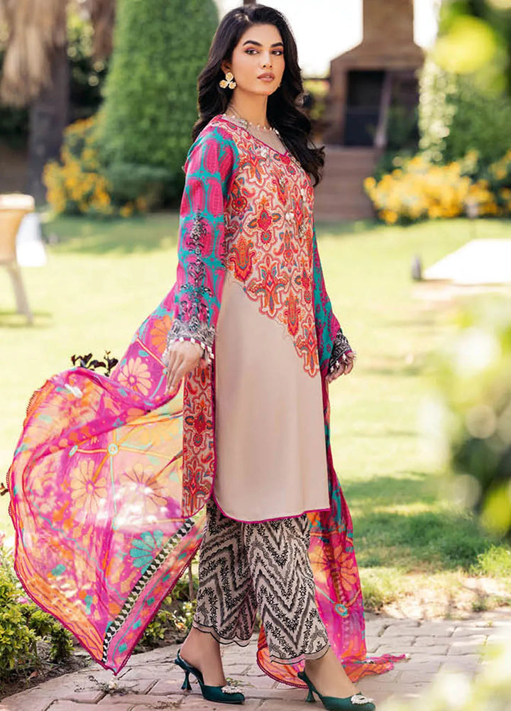 C-Prints By Charizma Printed Lawn Suit Unstitched 3 Piece CRZ24CP-5 CP4-46 - Summer Collection