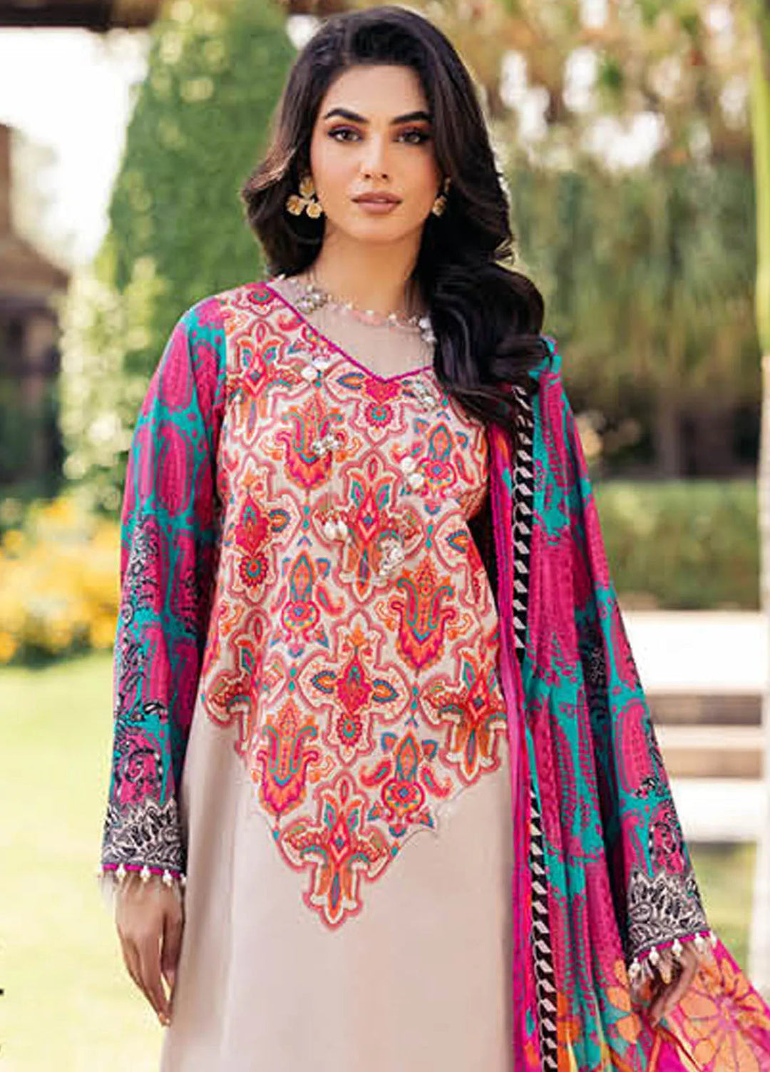C-Prints By Charizma Printed Lawn Suit Unstitched 3 Piece CRZ24CP-5 CP4-46 - Summer Collection